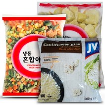 냉동 컬리플라워 라이스 500g X 2팩 + 혼합야채 1kg + 냉동 스팀 고구마 1kg, 2개