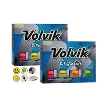 Volvik 골프공 볼빅 크리스탈 3피스 컬러 세트 묶음, 2 Dozen + 5 Markers, Assorted