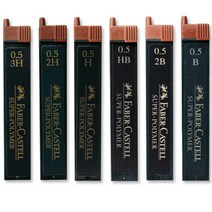 파버카스텔 슈퍼폴리머 0.5mm 샤프심 낱개, 0.5mm-HB(120500)