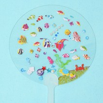 (R) 투명부채 바다꾸미기세트/부채 만들기