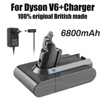V7플러피 V6 V8 V10 V11 교체 다이슨배터리 다이슨 진공 청소기용 배터리 98000mAh 21.6V 98.0Ah DC58 DC59 DC61 DC62 DC74 SV09 SV, 02 Black