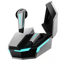 GS6 블루투스이어폰 스포츠 노이즈캔슬링 LED무선 이어폰 오픈형이어폰 /USB-C타입/멀티페어링, 그레이