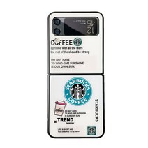 삼성 갤럭시 Z 플립3 스타벅스 맥도날드 라벨 케이스 SAMSUNG Galaxy Z flip 3 적용 케이스