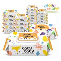 베이비베이비 네이처 캡형 10팩+휴대용 리필형 12팩 아기물티슈