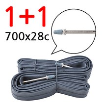 1+1 흥아 700x28c FV 80mm 로드 하이브리드 자전거 튜브 프레스타, 700x28c 프레스타 80mm