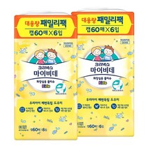 크리넥스 마이비데 물티슈 키즈 캡형 60매 x 6 x 2