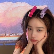 헤어롤 인싸템 공기 하찌 앞머리 빈백 신기 수면 정함 형 큰사이즈 안 단추 자 접착 중공권 4990236361, 랜덤 색상 2개 (고가격비 )