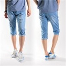 BL7부롤업 컷팅절개 남성 청반바지