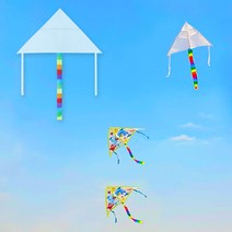 [조한스토어] 유아 연 날리기 재료 만들기 야외 놀이, 1개, 돌고래 무지개연 세트(얼레 포함)