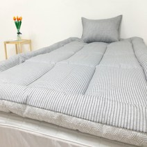 돌침대용 흙침대 위 바닥 두꺼운 매트리스 허리 안아픈 수면 이불 패드 싱글 더블 요 매트, 리프 민트