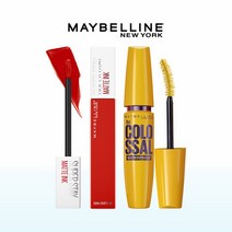 [메이블린뉴욕]슈퍼스테이 립 잉크+콜로썰 마스카라, 315 칠리 레드/리얼블랙(워터프루프)