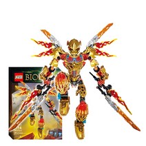 MOC 레고 나노 블럭 중국 호환 입체BIONICLE Tahu isir 액션 피규어 빌딩 블록 장난감 크리스마스 소년 선, 01 wIthout Original Box
