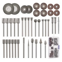 연마기 연마 도구 공구 돌조각 세트 다이아몬드 버 비트 연마 키트 1/8 인치 생크 회전 도구 액세서리, 한개옵션0