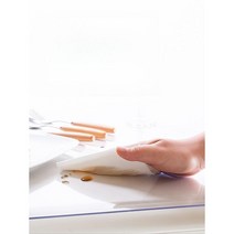 유리 대용 pvc 식탁보 방수 및 노 워시 테이블 매트 투명 커피 책상 주방 식탁 PU, 80x130CM(패밀리 테이블 크기), 향균 투명 7.0 두께 5.0
