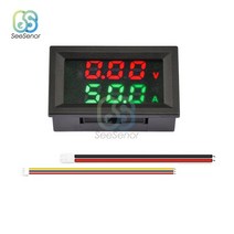 테스터 검전기 M430 DC 0-100V 10A 50A 100A 디지털 전압계 전류계 듀얼 LED 디스플레이 전압 검출기 전류 전력계 패널 앰프 볼트 게이지 155974, 50A Red Green