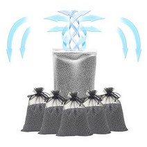 천연 친환경 에어활성탄1kg+블랙망5개 베이크아웃 구슬 제습 탈취 공기정화 숯습기