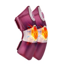 무선 전기 온열 찜질기 무릎 마사지기 노인 부모님 겨울 무릎보호대 뜨거운찜질기, 레드