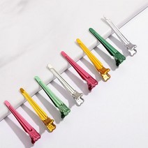 미용실 집게핀 핀컬핀 헤어핀셋 철핀50P 고정핀 헤어클립 악어핀 거트핀 미용핀, 1개