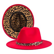 Wide Brim Solid Leopard Bottom Fedora W 117eEA2c5