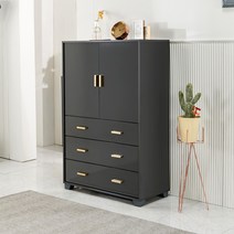 제니 800 양문수납 3단 서랍장 JF22061, 올화이트_22061