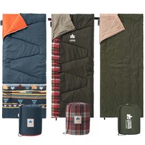 로고스 캠핑 침낭 이불 동계 하계 여름 침낭 경량 2인용, 체크 포인트 침낭 브라운 1+1