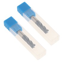 GHSHOP 2개 텅스텐 코팅 엔드 밀 2 플루트 밀링 커터 CNC d, 설명 설명, 텅스텐 스틸