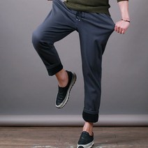 스댕클럽 남성용 밴드 와이드 기모본딩 겨울 면바지 SBJ2715