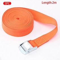 2M 카 텐션 로프 수화물 고정 스트랩화물 루프 랙 래싱 스트랩 버클 스토킹 래칫 벨트, Orange