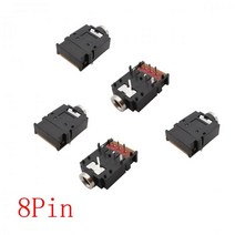 5Pcs PJ612A PJ316 PJ341 PJ201M PJ210B PJ307 PJ301M PJ306/M 잭 2.5/3.5/6.35mm 3/4/5/8/11Pin 헤드폰 커넥터 너트, 07 PJ-307
