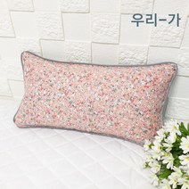 우리가 수제 순면 텐셀 베리떼삥 누빔솜덧댐 기능성 유아 편백 메밀 베개커버25x45(커버만)
