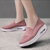 Surkat 에어쿠션창 메쉬 여성 슬립온 가벼운 스니커즈