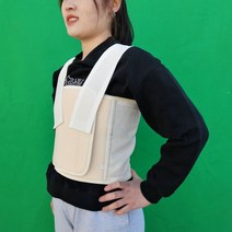 갈비뼈보호대 늑골 지지대 복대 척추 흉부 밴드 가슴 보호대 갈비뼈 탄력조절, 생강노랑, 1개