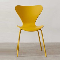 피니 포인트 사출 식탁의자 카페 식당 디자인 예쁜 철제체어 거실 주방 인테리어, 옐로우