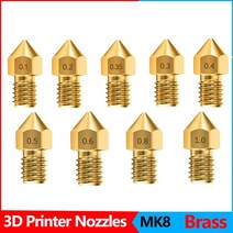 Anet A8 Makerbot MK8 Creality CR-10 S4 S5 Ender 3 3Pro 5 청소 도구 키트 용 압출기 황동 노즐 프린트 헤드, 18 1.75mm All Mixed_04 Mixed