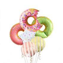 아크릴원통 아크릴 도넛 스탠드 투명 베이글 홀더 디저트 테이블 웨딩 생일 치료 디스플레이 1 개, 20 Balloons