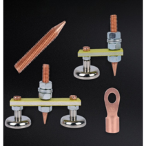 용접 접지 자석 + 터널 어스 집게 클램프 용접홀더 용접기 봉 - 나르웨일통상, 더블자석 + 너미널