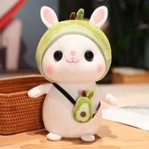 봉제인형 강아지 토끼 인형주문제작 귀여운귀여운 작은 흰색 토끼 인 인 토끼 마스코트 인, 아보카도 토끼, 30cm(일반 포장)