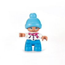 요고요 듀플로 호환 동물 사람 공룡 피규어, C.사람-41. 파란 모자 꼬마