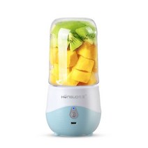 소형믹서기 텀블러 믹서기 블렌더 핸드 소형 미니 후드 블랜더 분쇄기 300ml 과즙 기 휴대용 전기 과즙 기 스무디 믹서 컵 가전 usb 충전식 프레스 주스 추출기, 푸른