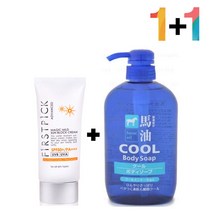 안끈적이는 선 썬 크림 쿨 샴푸 바디워시 두피 가려움, 매직마일드선크림 1개_사쿠라폼 1개