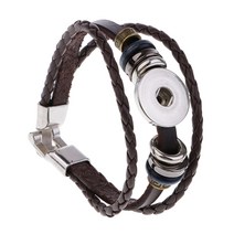 GHSHOP DIY 수제 패션 가죽 팔찌 기지 맞는 Noosa 스냅인 팔찌 쥬얼리, 설명, 설명, 멀티 컬러