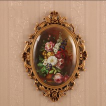 유럽풍 엔틱 꽃 벽장식 인테리어 벽걸이 장식품 액자 입체 소품 빈티지, J