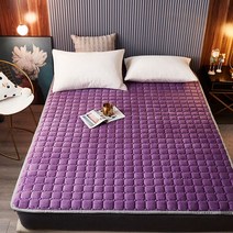 돌침대토퍼 거실토퍼 메모리폼토퍼 토퍼 겨울 두꺼운 따뜻한 플란넬 침대 시트 커버 미끄럼 방지 퀼트 탄성 장착 매트리스 패드 양각 침구 보호대