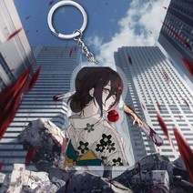 체인소맨 키링 Chainsaw Man Anime KeyChain Women Paiva Key Chain for Men 열쇠 고리 아크릴 자동차 파티 펜던트 일본 Cos 걸스 선물, [01] 1
