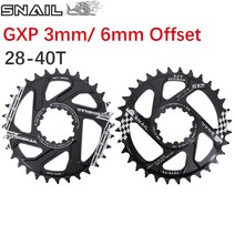 달팽이 GXP 체인링 라운드 3mm 6mm 오프셋 Sram Eagle 28 30 32 34 36 38 40t 톱니 바퀴 X9 X0 XX1 XO1 산, [11] 6mm black 38T