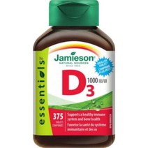 Jamieson 자미에슨 비타민 D3 1000 IU 대용량 375정 1병, 2