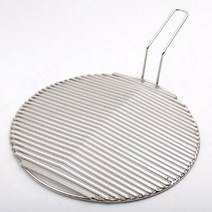 S/N709022+석쇠판 석쇠 구이판 바베큐 그릴판 고기판 원형 380mm 고기불판 원형석쇠 구이팬 석쇠구이판 초벌구이석쇠_S+D/GAEAB07