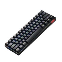 GHSHOP DIK61 무선 60% 기계식 게임용 키보드 소형 Bluetooth 기계식 키보드 파란색 스위치 61개 키 다중 장치 연결과 호환, 11.5x4x1.5인치, 플라스틱 전자 부품, 검은 색