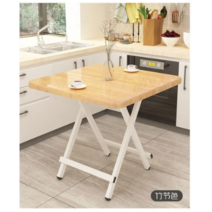 1인용 자취방용 미니 식탁 다이닝 테이블 2인식탁 접이식 식탁겸책상, 브라운 60 x 60 x 55cm