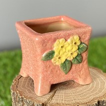 다육맘 수제화분 다육화분 꼬미5, 핑크